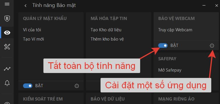 Hướng dẫn bỏ chặn gọi video call line, zalo, Skype trong Bitdefender